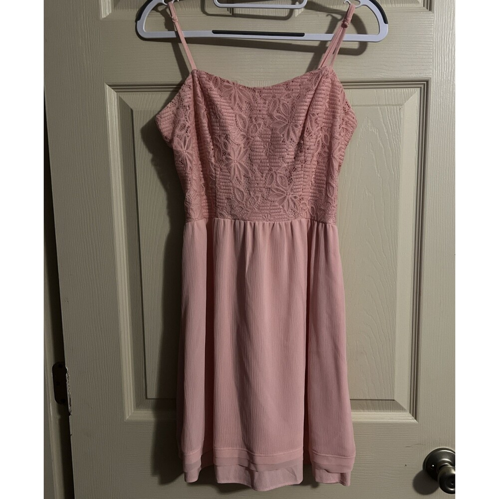 Vera Wang Princess Size 5 Dress Coral Knee Spaghetti Strap Bridal Graduate Lace